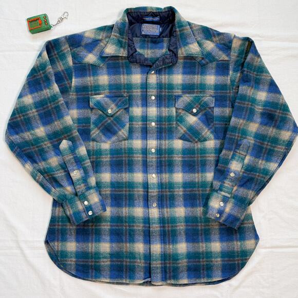 Vintage Pendleton High Grade Western Wear Wool Shirt - L - Picture 5 of 5